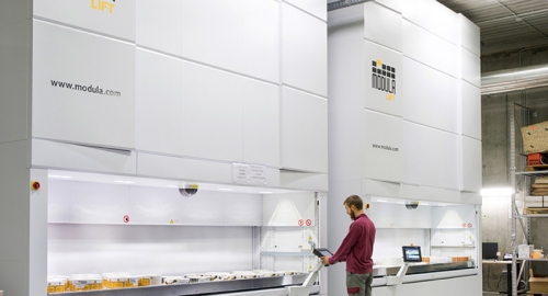With 2 Modula VLMs, Mezzacorona optimised the storage and handling of large rolls of wine labels
