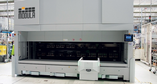 Amer Streamlines Production With a Fully Automated System Using Modula VLMs and AGVs
