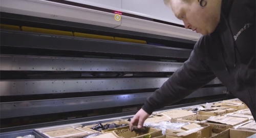 Digbits Increased Parts Storage and Recovers Floor Space with Modula vertical warehouse solution